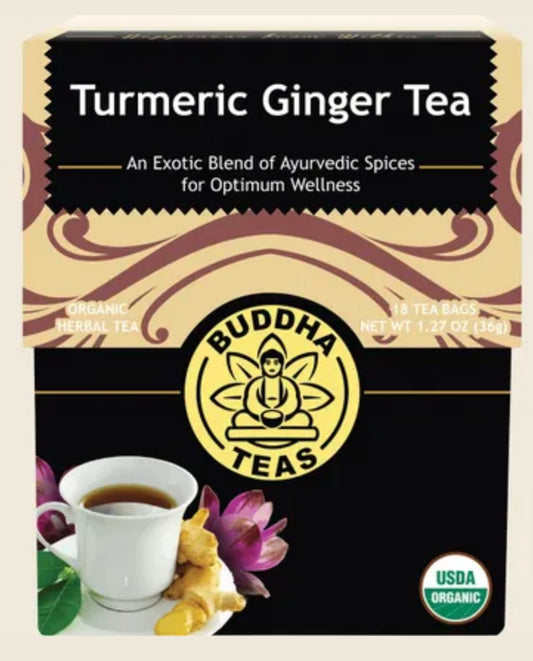 Organic Herbal Tea Bags Turmeric Ginger Tea 18pk